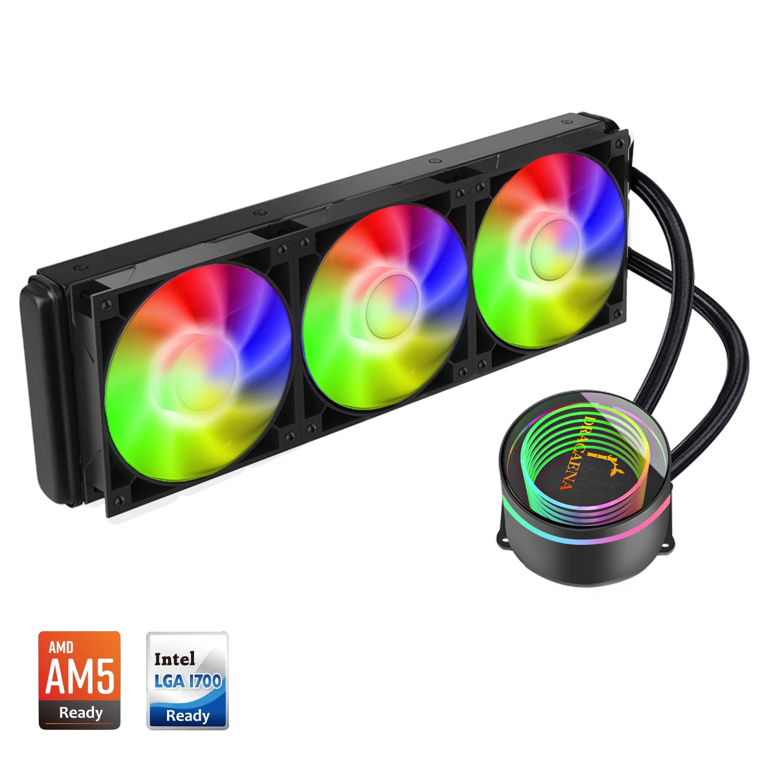 Amazon.co.jp: Dracaena CPU水冷システム 空冷ラジエータ アンチリーク